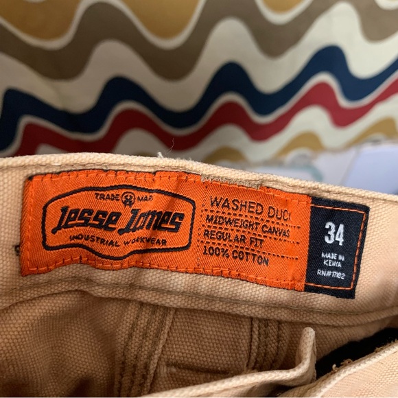 Jesse Jones Washed Duck Canvas Work Shorts size 35 Reg - Picture 6 of 9